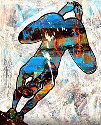 Diving In by Toby Mulligan - Original Painting on Box Canvas sized 20x24 inches. Available from Whitewall Galleries